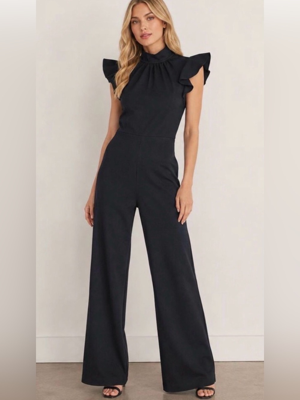 Amanda Uprichard Davina Black Jumpsuit, Size S